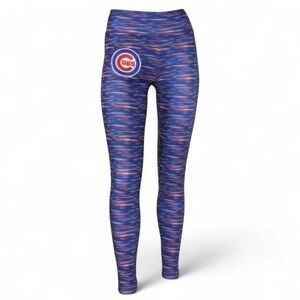 Majestic Chicago Cubs MLB Space Dye leggings Women's XS Blue Athletic Baseball